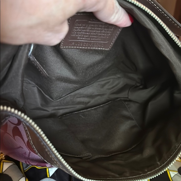 Coach Purple and Brown Shoulder Bag with Signature Style - Picture 8 of 8